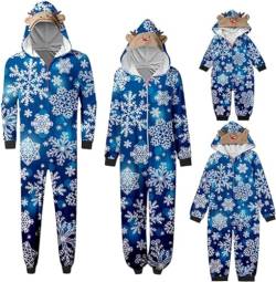 SZJIAHTM Weihnachts Pyjama Familie Set,Matching Christmas Einteiler Jumpsuit Baumwolle Weihnachts Schlafanzug Couple Pyjama für Herren Damen Kinder Baby von SZJIAHTM