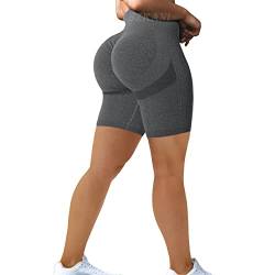 SZKANI Scrunch Butt Lifting Nahtlose Shorts für Frauen Hohe Taille Bauch Kontrolle Workout Biker Shorts Booty Lifting Leggings, (E)-deepgrey, Klein von SZKANI