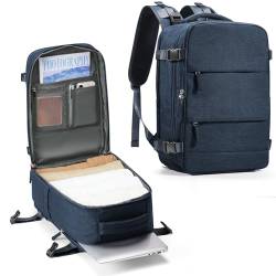 SZLX Großer Reiserucksack Damen,Ryanair Handgepäck 40x20x25 Rucksack 45x36x20 Easyjet Rucksack Wasserdicht Laptop Business Herren Reiserucksack Handgepäck Flugzeug mit Schuhfach von SZLX