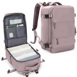 SZLX Großer Reiserucksack Damen,Ryanair Handgepäck 40x20x25 Rucksack 45x36x20 Easyjet Rucksack Wasserdicht Laptop Business Herren Reiserucksack Handgepäck Flugzeug mit Schuhfach von SZLX