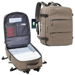 SZLX Großer Reiserucksack Damen,Ryanair Handgepäck 40x20x25 Rucksack 45x36x20 Easyjet Rucksack Wasserdicht Laptop Business Herren Reiserucksack Handgepäck Flugzeug mit Schuhfach von SZLX