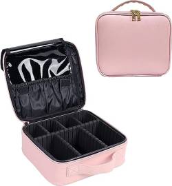 SaYoc Reise-Make-up-Tasche mit verstellbaren Trennwänden, Kosmetik-Zug-Aufbewahrungskoffer, Organizer für professionelle Kosmetikpinsel, Make-up-Organizer-Tasche, rose von SaYoc