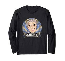 Golda Meir Israeli Prime Minister Retro Style Graphic Langarmshirt von Sababa