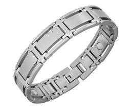 Sabona of London Magnetschmuck Armband für Herren Symmetry Silber aus Edelstahl mit sportlichem Design, Verschiedene Größen von Sabona of London