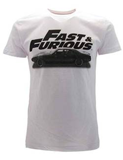 Sabor SRL Fast and Furious Original Film T-Shirt, offizielles Auto-T-Shirt, Weiß, Large von Sabor SRL