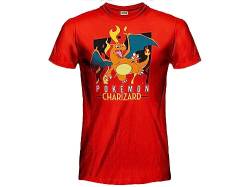 Sabor Srl Pokemon T-Shirt Offizielles für Kinder, Rot, 100% Baumwolle, rot, 12-13 Jahre von Sabor Srl