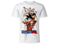 Sabor srl T-Shirt Modell Dragonball Figuren Saga Weiß Kurzarm 100 Prozent Baumwolle Unisex Offizielles Produkt Kindergrößen Erwachsene und Jungen, Weiß, L, TDBS.BI von Sabor srl