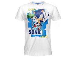 T-Shirt, weiß, Sonic – The Hedgehog Boys Supersonic Game Kids Top für Kinder und Jugendliche, Weiß, 128 cm von Sabor srl