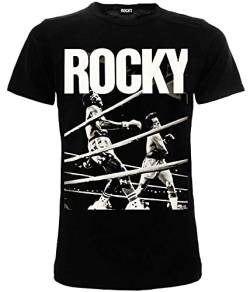 T-Shirt Rocky Original Balboa vs Apollo Sylvester Schwarz Herren T-Shirt, Schwarz XXL von Sabor srl