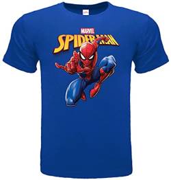T-Shirt Spiderman Original Marvel Offizielles T-Shirt Blau Royal Kinder, Königsblau, 5-6 Jahre von Sabor srl