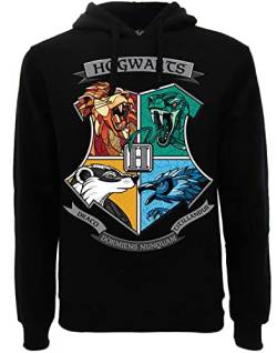 Sabor Hogwarts Original-Sweatshirt mit Kapuze, unsichtbare Fronttasche, für Erwachsene, unisex, schwarz, Schwarz , L Hoch von Sabor