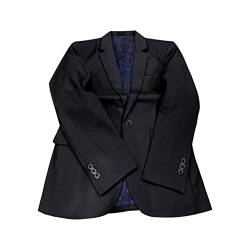 Saclerpnt Herren Sakko Sportlich Modern Anzugjacke Slim-Fit Business Blazer Mode Party Elegante Smoking Jacket mit Revers(Schwarz,3XL) von Saclerpnt