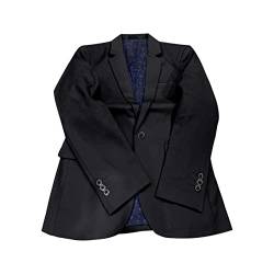 Saclerpnt Herren Sakko Sportlich Modern Anzugjacke Slim-Fit Business Blazer Mode Party Elegante Smoking Jacket mit Revers(Schwarz,4XL) von Saclerpnt