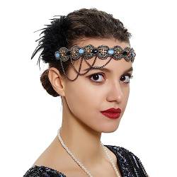 Saddgo Böhmischer Stil, elastische Haarreifen, Feder-Stirnbänder für Damen und Mädchen von Saddgo