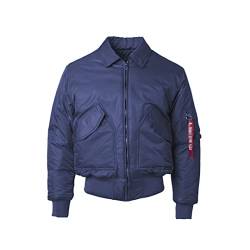 Saeohnssty CWU/45P Herren Bomberjacke aus dickem Nylon, gepolstert, winddicht, blau, S von Saeohnssty