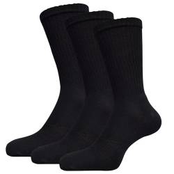 Sätf Premium Baumwolle Arbeitssocken mit extremer Haltbarkeit - Fusselfreie Work Socken gegen Schweißfüße 43-46, Schwarz 6 Paar von Sätf