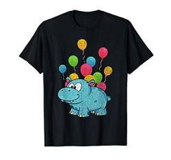 Afrika Geburtstag Ballon Kinder Geschenk Süßes Nilpferd T-Shirt von Safari Afrika Hippo Nilpferd