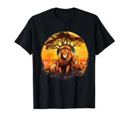 Löwe, Savanne, Wildtiersafari, Afrikanischer Tierliebhaber, Tiger T-Shirt von Safari Animal Art