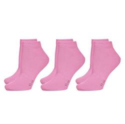 3er Pack Sneaker Socken Rosa, 43-46 von Safersox