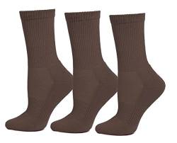 3er Pack Sportsocken Braun, 35-38 von Safersox