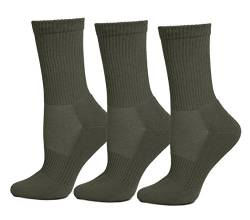 3er Pack Sportsocken Oliv, 35-38 von Safersox