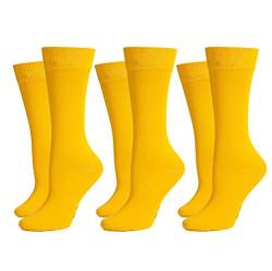 Safersox 3er Pack Business Socken Gelb, 43-46 von Safersox