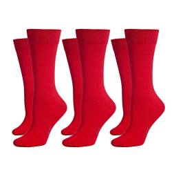 Safersox 3er Pack Business Socken Rot, 43-46 von Safersox