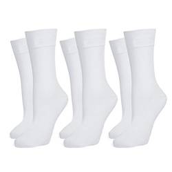 Safersox 3er Pack Business Socken Weiß, 43-46 von Safersox