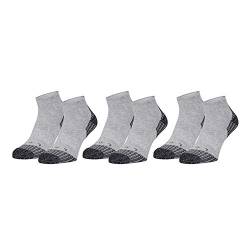 Safersox 3er Pack Laufsocken/Running Socken Grau meliert, 35-38 von Safersox