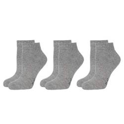 Safersox 3er Pack Sneaker Socken Grau melliert, 35-38 von Safersox