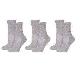 Safersox 3er Pack Sportsocken Grau meliert, 35-38 von Safersox