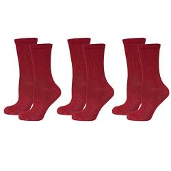 Safersox Mückensocken-Sportsocken Socken - 3er Vorteilspack Bordeaux-Rot, 35-38 von Safersox
