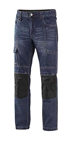 Canis CXS Nimes Jeans Arbeitshose Herren, Schutz Hose für Maler Stuckateur Monteur Gärtner Mechaniker Cordura Light; blau; (56) von Safety 1st