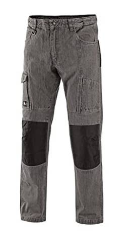 Canis CXS Nimes Jeans Arbeitshose Herren, Schutz Hose für Maler Stuckateur Monteur Gärtner Mechaniker Cordura Light; grau; (52) von Safety 1st