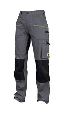 Urgent URG-S2 Arbeitshose Herren Stretch Hose Schutz für Maler Stuckateur Monteur Gärtner Mechaniker Cargohose große Taschen leichte Damen Schutzkleidung; Grau; (58) von Safety 1st