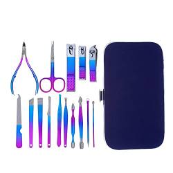 Maniküre und Pediküre Set, 15Stück Professionelles Nagelknipser Set, Pediküre Pflegewerkzeuge, Edelstahl Damen Pflegeset für Reisen oder Zuhause von SagaSave