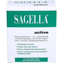 Sagella Active Reinigungstücher: Sanfte Intimpflege speziell angepasst für Frauen während und nach der Schwangerschaft. Erfrischende Reinigungstücher für unterwegs - 10 Stück von Sagella