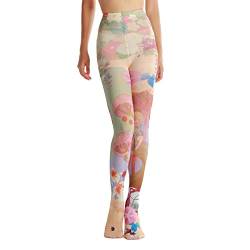 Sahabowi Damen Sexy Hohe Taille Rutschfeste Strumpfhosen Multi-Muster Digital Druck Strümpfe,Rot 1 von Sahabowi