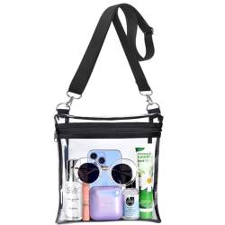 Große Klare Kosmetische Kulturbeutel, wasserdichte Transparente Make-Uptasche Mit Griffen, Tragbare Reisetasche Für Urlaub, Badezimmer,Schwarz von SaiDuoDuo