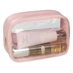 Reise-Klare Make-Uptasche, Beweglicher Kosmetischer Beutel-Fall, Transparente wasserdichte Kosmetische Organisator-Aufbewahrungstasche Für Frauen,Rosa von SaiDuoDuo