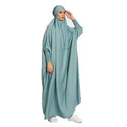 Saibit Damen Kleid Muslimisches Einteiliges Gebetskleid für Damen Abaya Kleid Islamischer Naher Osten Dubai Türkei Maxi Abaya Kaftan mit Hijab Kleid in voller Länge von Saibit