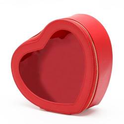 Saikaspotts Kosmetiktasche mit Herzmotiv für Damen, Rot/Ausflug, einfarbig (Getaway Solids), Schick, stilvoll von Saikaspotts