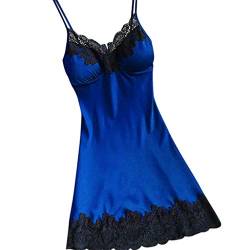 Sexy Seidenspitze Dessous Nachtwäsche Reizwäsche Fünfteiliger Set (Blau, XL) von Saingace