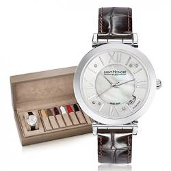 Saint Honoré Damen Analog Quarz Uhr mit Leder Armband 7664611YRDN von Saint Honoré