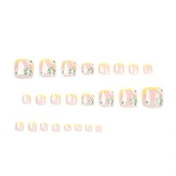 Saiyana Künstliche Fingernägel, glänzend, kurz, quadratisch, vollständige Abdeckung für Damen und Mädchen, 24 Stück von Saiyana