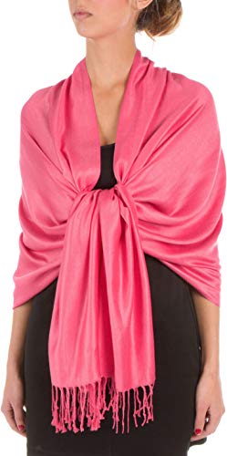 78" x 28" Eco-Friendly Bamboo Rayon Soft Solid Pashmina Schal/Stola - Fuschia von Sakkas