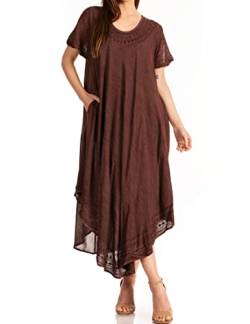 Sakkas 00931 Everyday Essentials Kaftan-Kleid mit Flügelärmeln/Vertuschung - A-Wine - OS von Sakkas