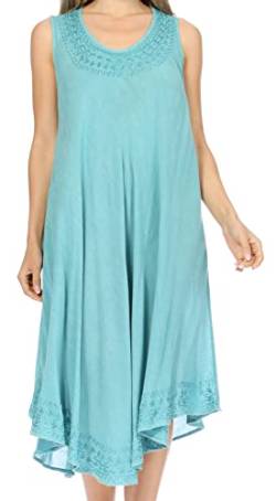 Sakkas 1051 Alltagsgegenstände Kaftan Kleid/Vertuschung - Aqua - OS von Sakkas