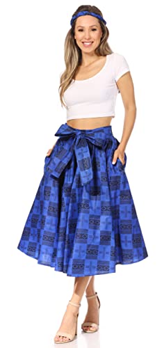 Sakkas 16321-2 - Second African Dutch Ankara Wax Print Full Circle Rock - 613-blau - OS von Sakkas