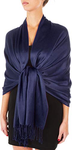 Sakkas 78 "x 28" Eco-Friendly Bamboo Rayon weiche Fest Pashmina Schal/Wrap/Stola - Marine-Blau von Sakkas